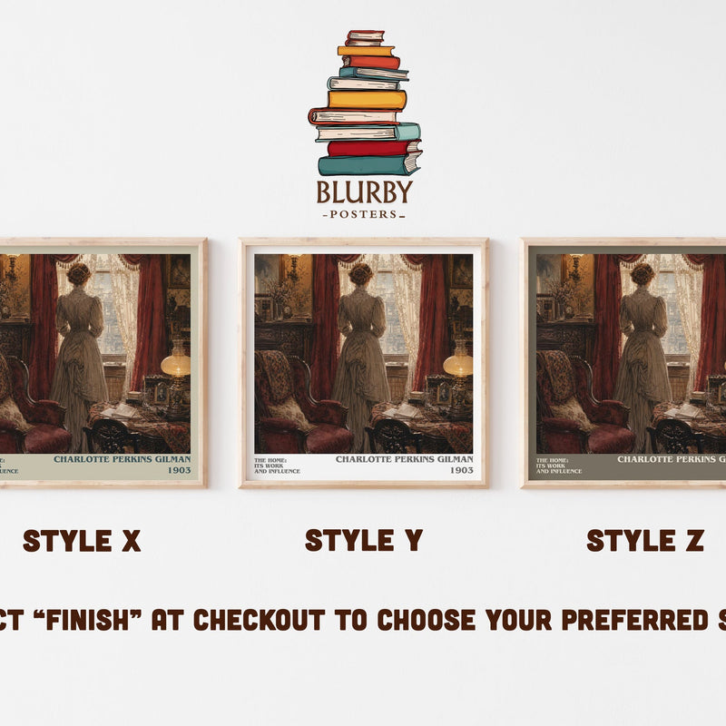 The Home: Its Work And Influence literary print in frame leaning in hallway – non fiction wall art