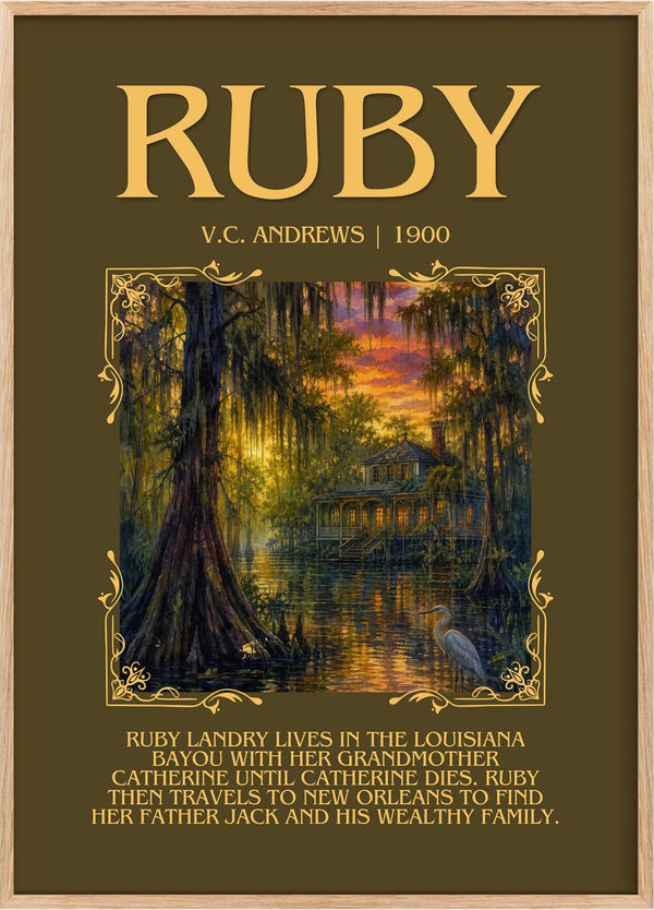 Ruby Minimalist Book Poster by V.C. Andrews