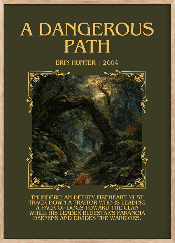 A Dangerous Path Minimalist Book Poster by Erin Hunter