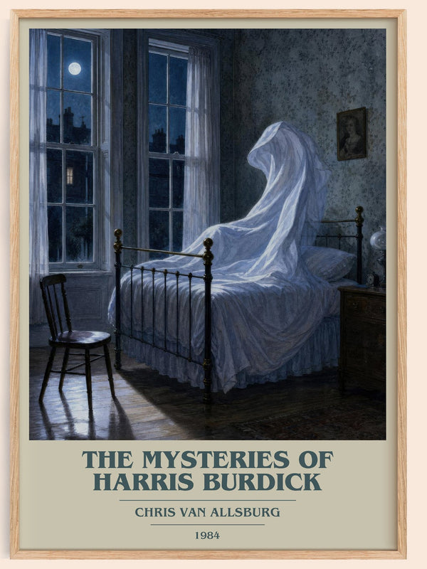 The Mysteries Of Harris Burdick book cover book poster by Chris Van Allsburg – framed literary art print