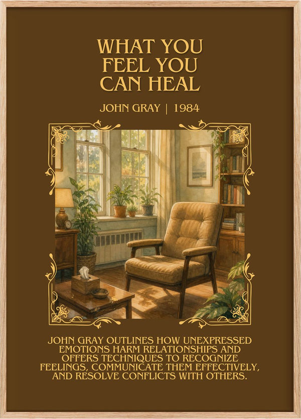 What You Feel You Can Heal Minimalist Book Poster by John Gray