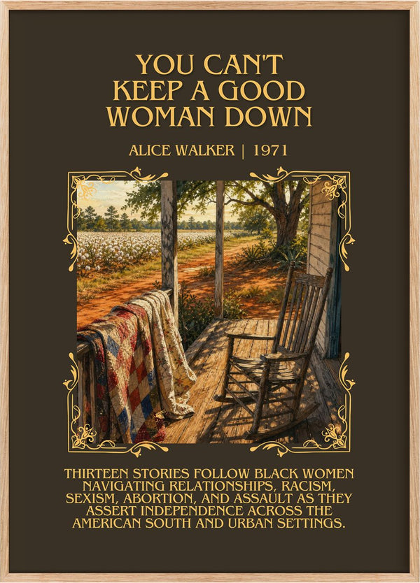 You Can't Keep a Good Woman Down Minimalist Book Poster by A. Walker