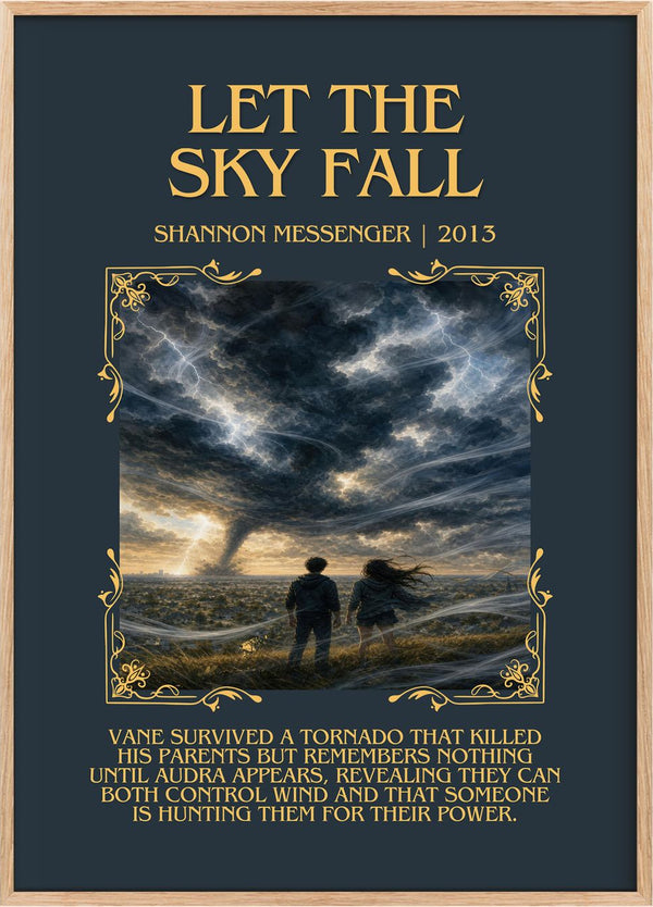 Let the Sky Fall Minimalist Book Poster by Shannon Messenger