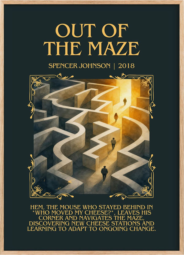 Out of the maze Minimalist Book Poster by Spencer Johnson