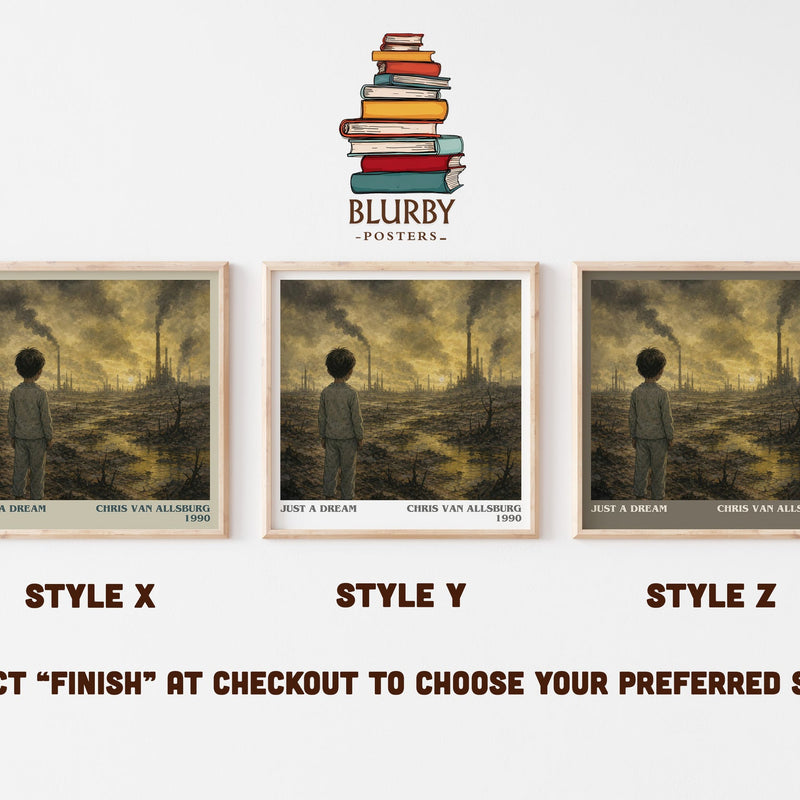 Just A Dream literary print in frame leaning in hallway – childrens wall art