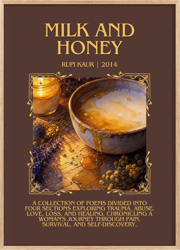 Milk and Honey Minimalist Book Poster by Rupi Kaur