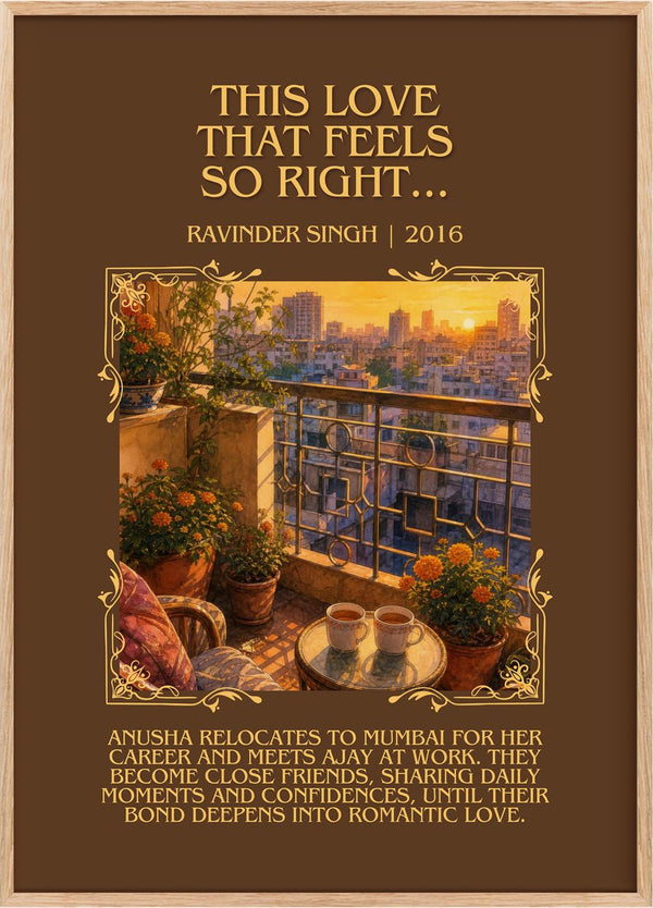 This Love that Feels So Right... Minimalist Book Poster by R. Singh