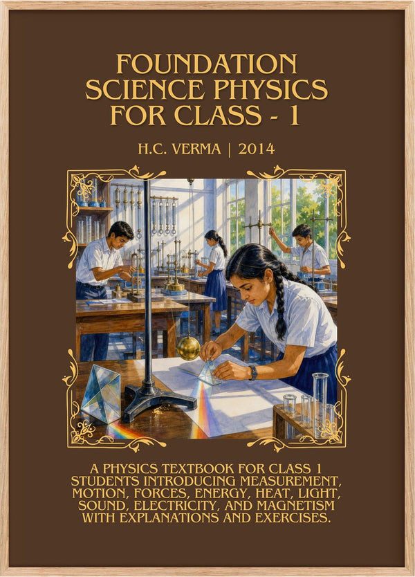 Foundation Science Physics for Class - 1 Minimalist Book Poster by H.C. Verma
