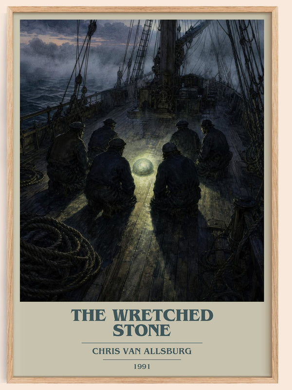 The Wretched Stone book cover book poster by Chris Van Allsburg – framed literary art print