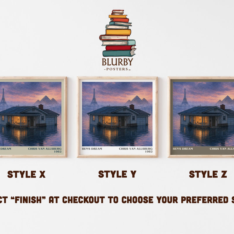 Ben'S Dream literary print in frame leaning in hallway – childrens wall art