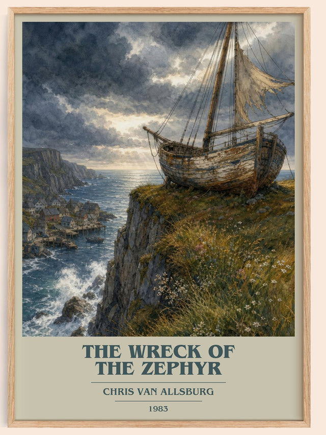 The Wreck Of The Zephyr Book Cover Poster by Chris Van Allsburg
