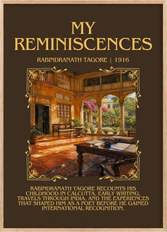 My Reminiscences Minimalist Book Poster by Rabindranath Tagore