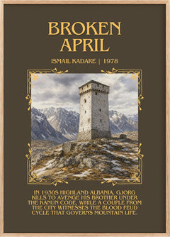 Broken April Minimalist Book Poster by Ismail Kadare