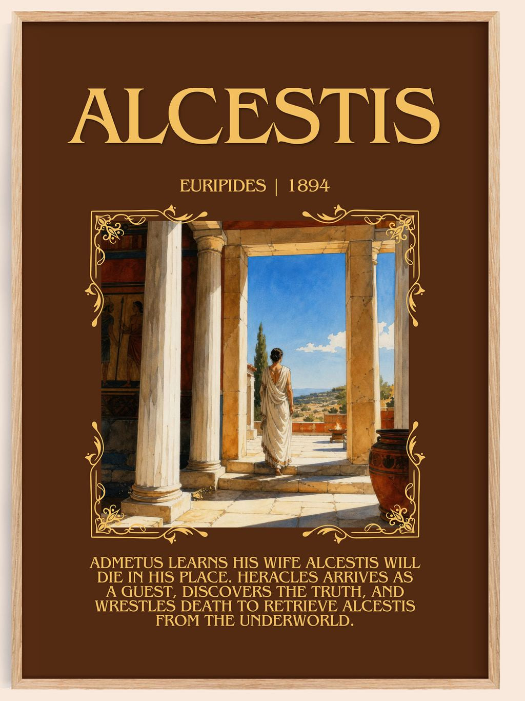 Alcestis Minimalist Book Poster by Euripides – book poster