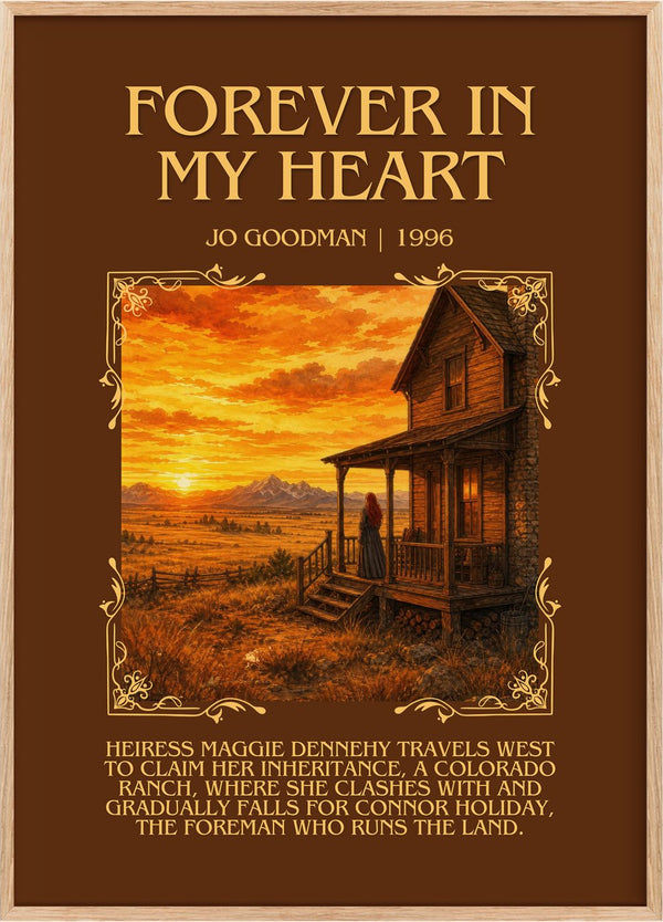 Forever in my heart Minimalist Book Poster by Jo Goodman