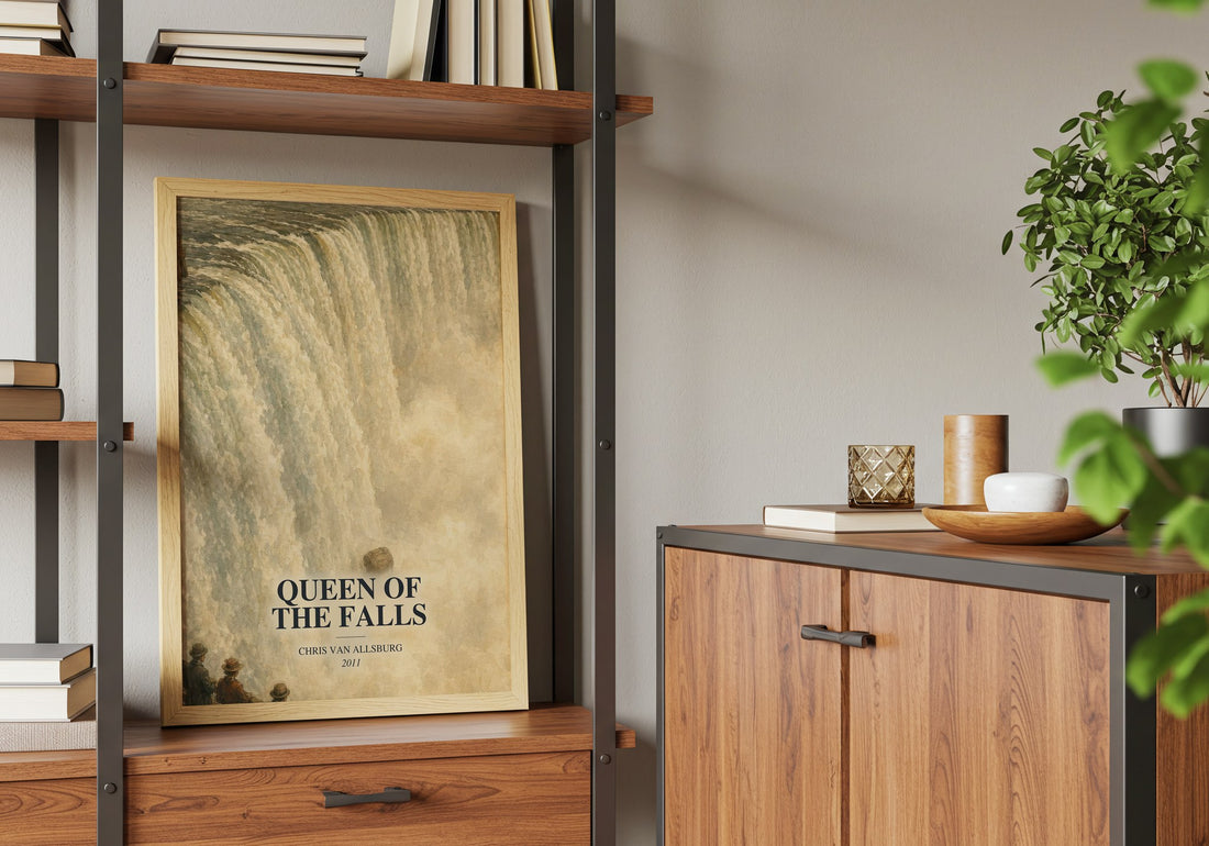 Queen Of The Falls book watercolour illustration paper finish options – matte satin gloss