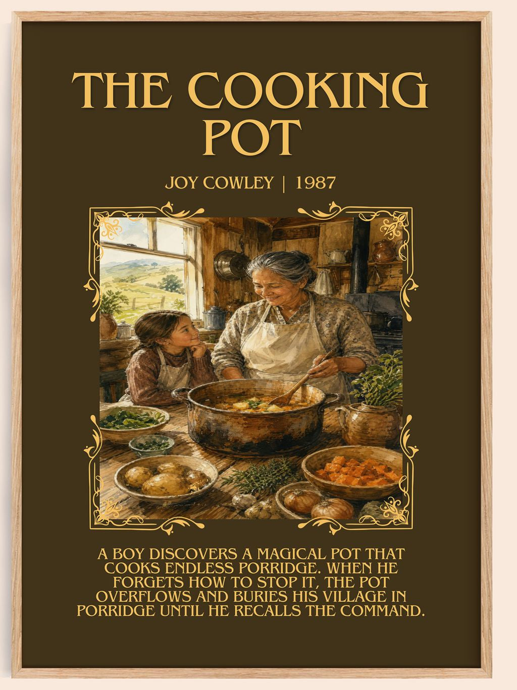 The Cooking Pot Minimalist Book Poster by Joy Cowley – book poster