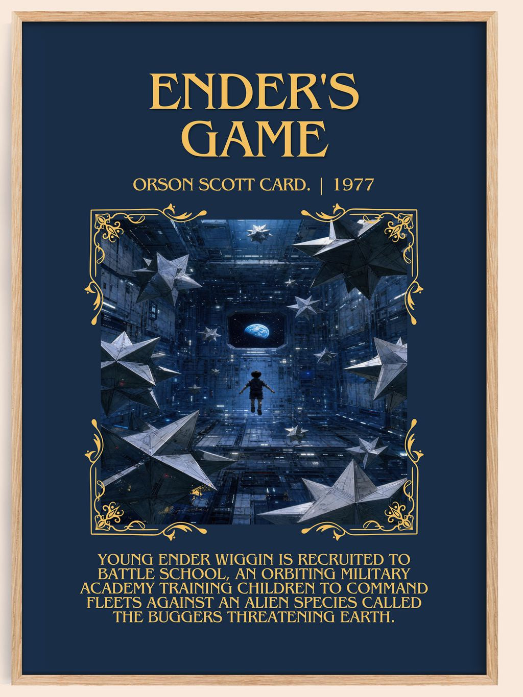 Ender's Game Minimalist Book Poster by Orson Scott Card. – book poster
