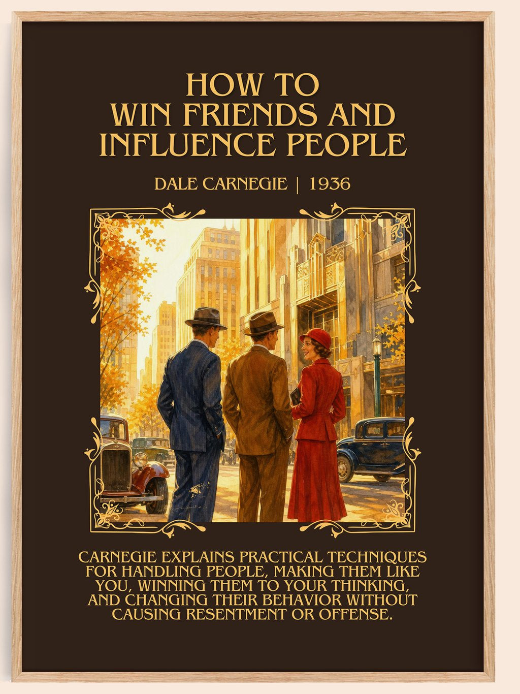 How to Win Friends and Influence People Minimalist Book Poster by Dale Carnegie – book poster