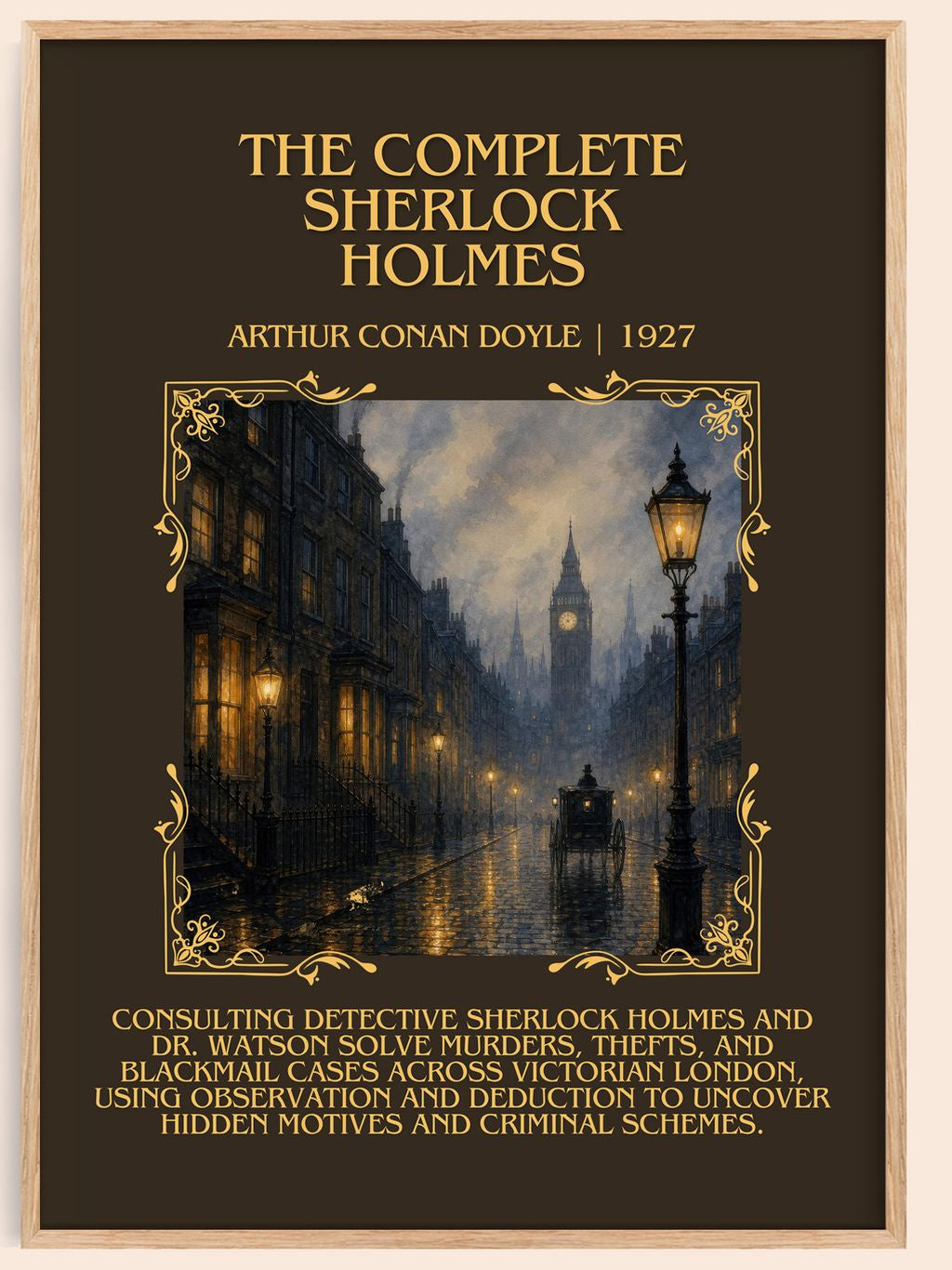 Complete Sherlock Holmes Minimalist Book Poster by Arthur Conan Doyle – book poster
