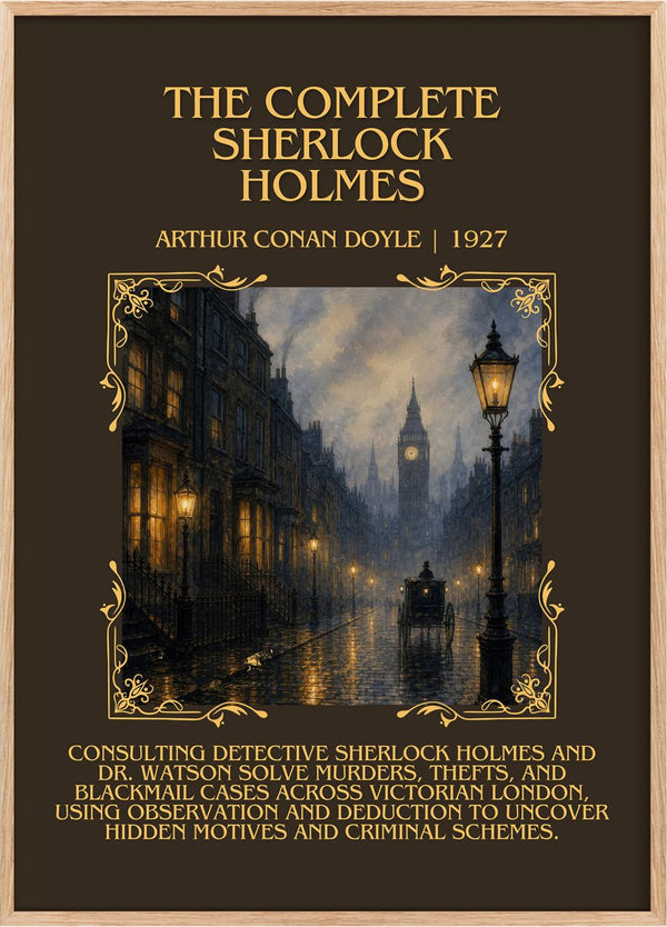 Complete Sherlock Holmes Minimalist Book Poster by Arthur Conan Doyle