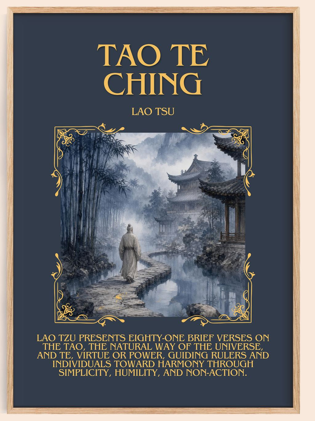 Tao Te Ching Minimalist Book Poster by Lao Tsu – book poster