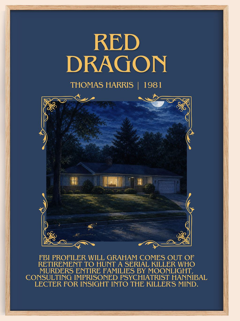 Red Dragon Minimalist Book Poster by Thomas Harris – book poster