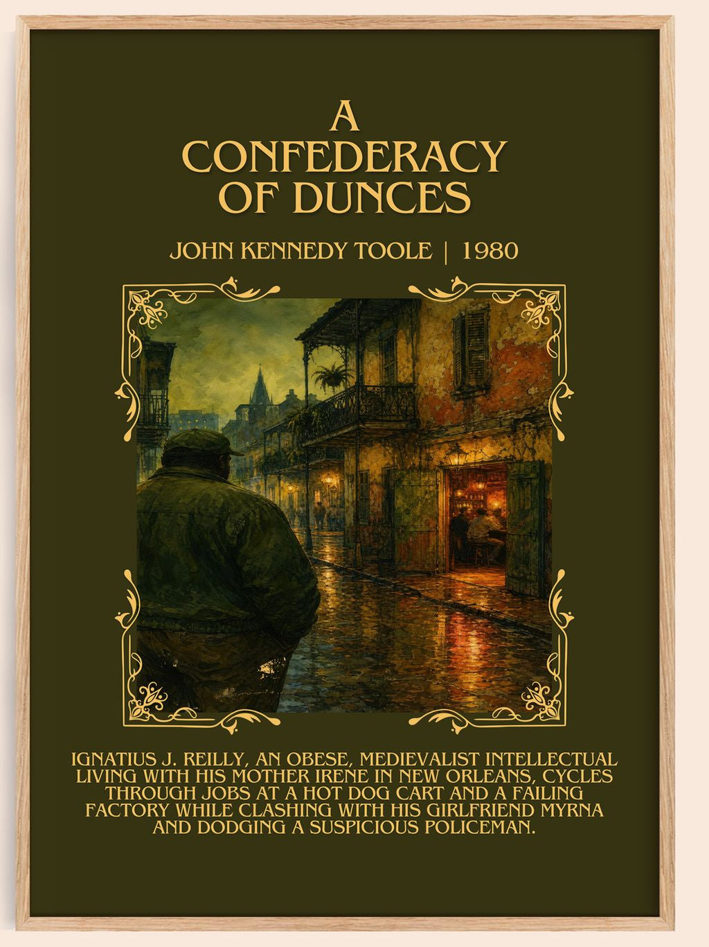 A Confederacy of Dunces Minimalist Book Poster by John Kennedy Toole – book poster