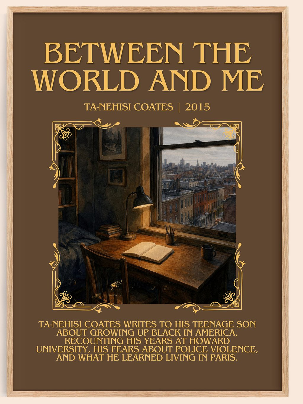 Between the World and Me Minimalist Book Poster by Ta-Nehisi Coates – book poster