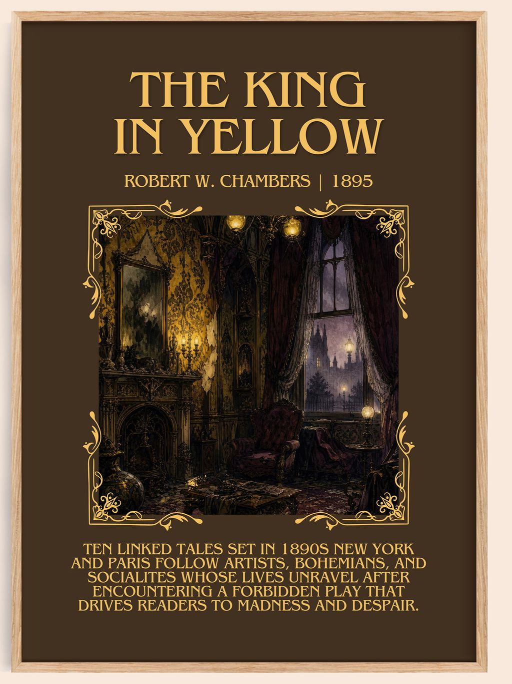 The King In Yellow Minimalist Book Poster by Robert W. Chambers – book poster