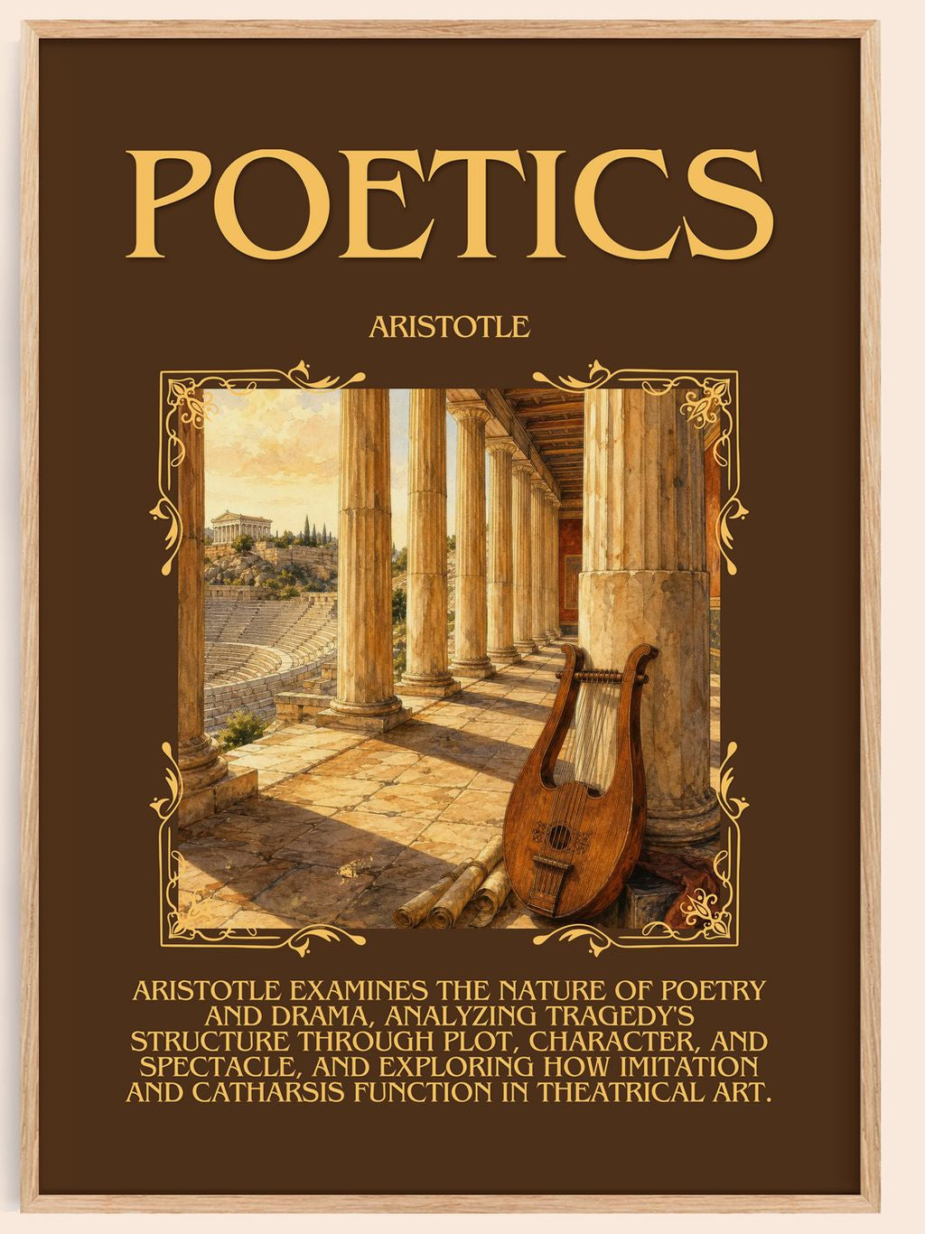 Poetics Minimalist Book Poster by Aristotle – book poster