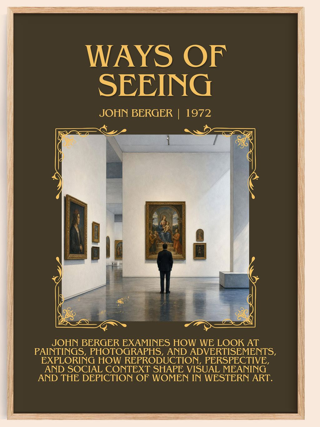 Ways Of Seeing Minimalist Book Poster by John Berger – book poster