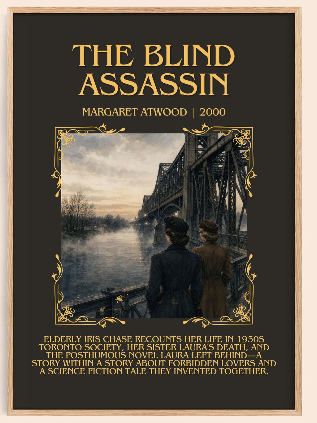 The Blind Assassin Minimalist Book Poster by Margaret Atwood – book poster