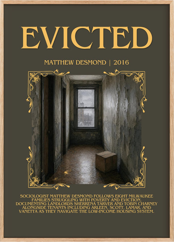 Evicted Minimalist Book Poster by Matthew Desmond