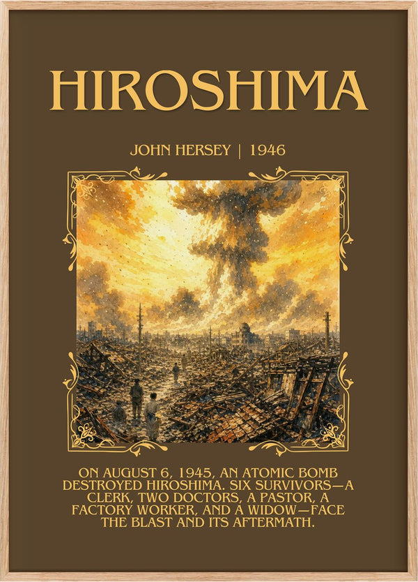Hiroshima Minimalist Book Poster by John Hersey