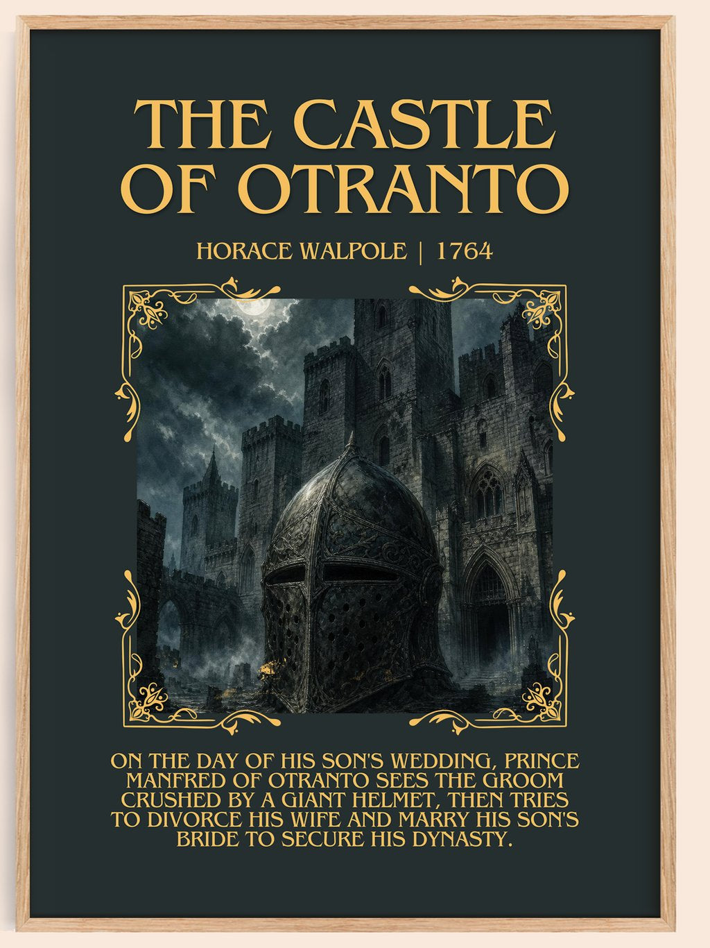 The Castle of Otranto Minimalist Book Poster by Horace Walpole – book poster