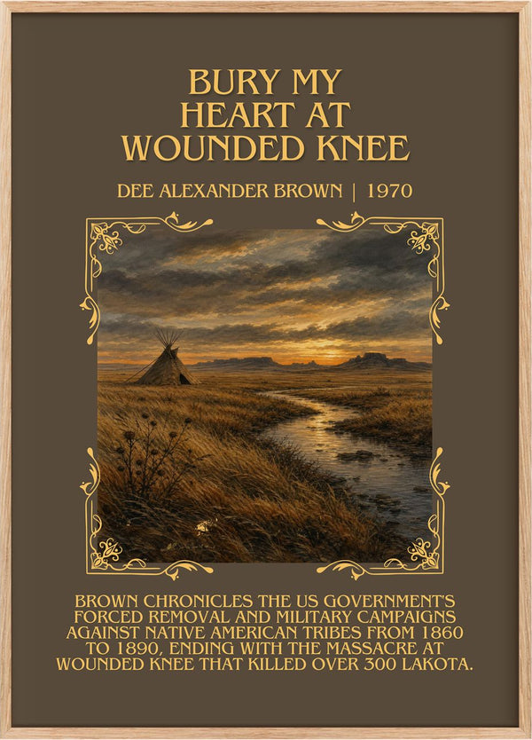 Bury My Heart at Wounded Knee Minimalist Book Poster by D. Brown