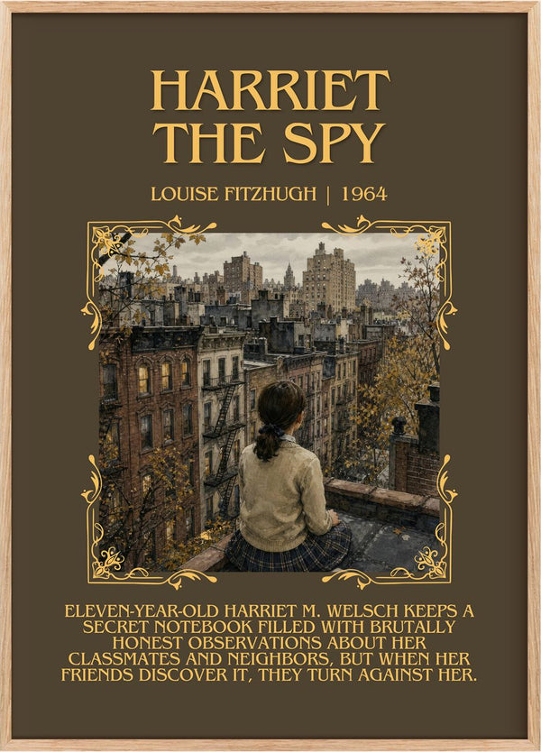 Harriet the Spy Minimalist Book Poster by Louise Fitzhugh