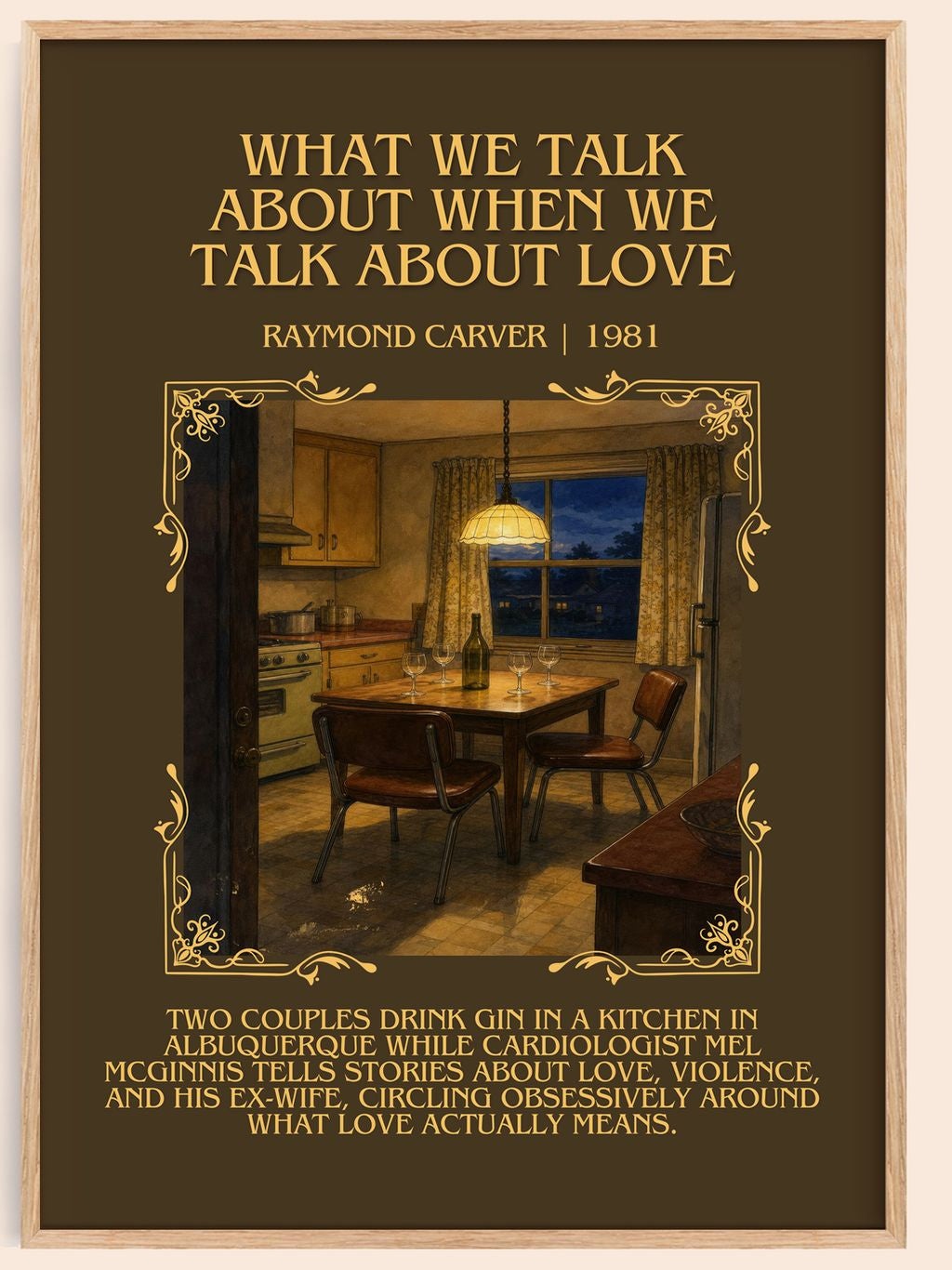 What We Talk About When We Talk About Love Minimalist Book Poster by Raymond Carver – book poster