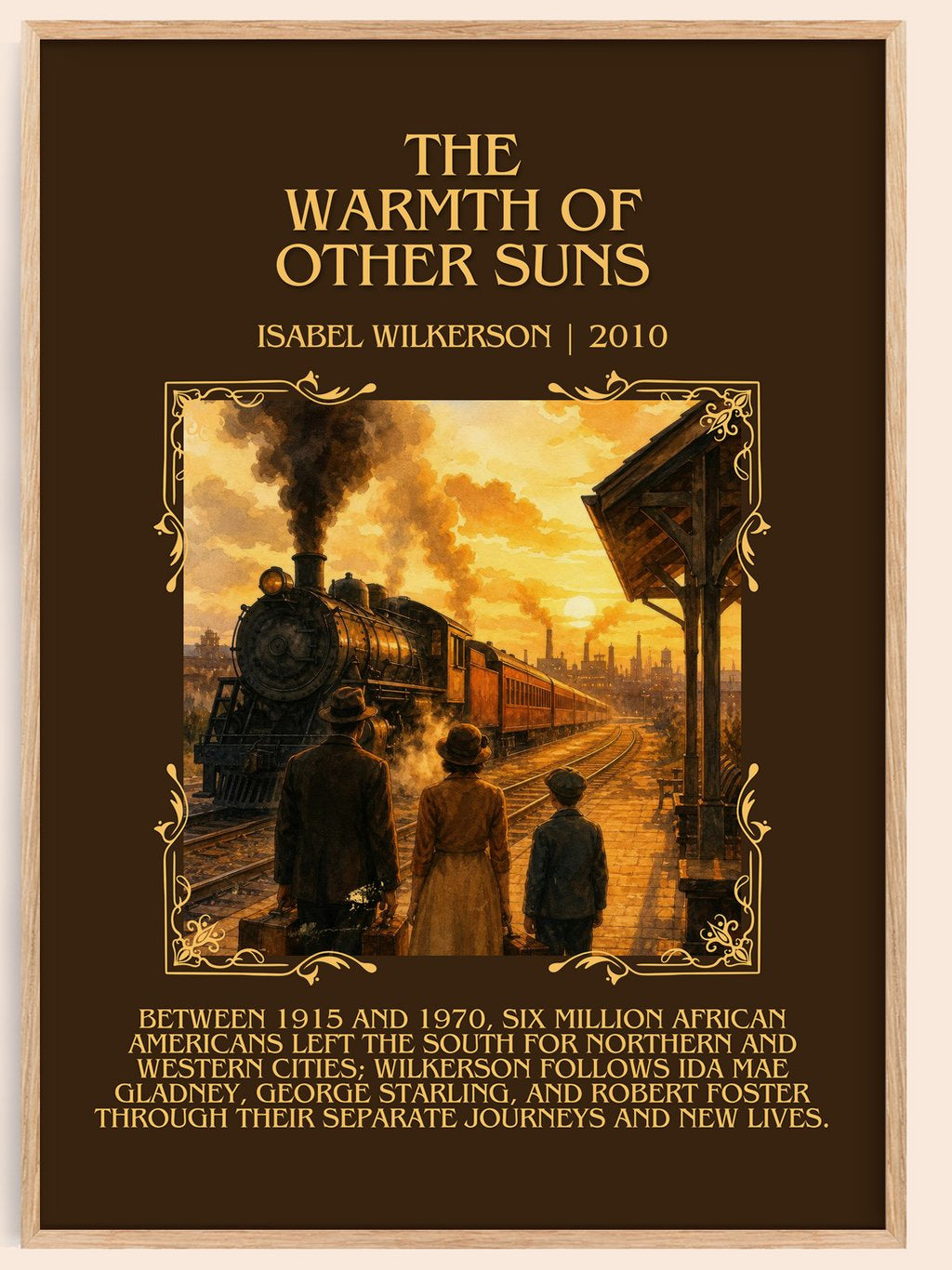 The Warmth Of Other Suns Minimalist Book Poster by Isabel Wilkerson – book poster