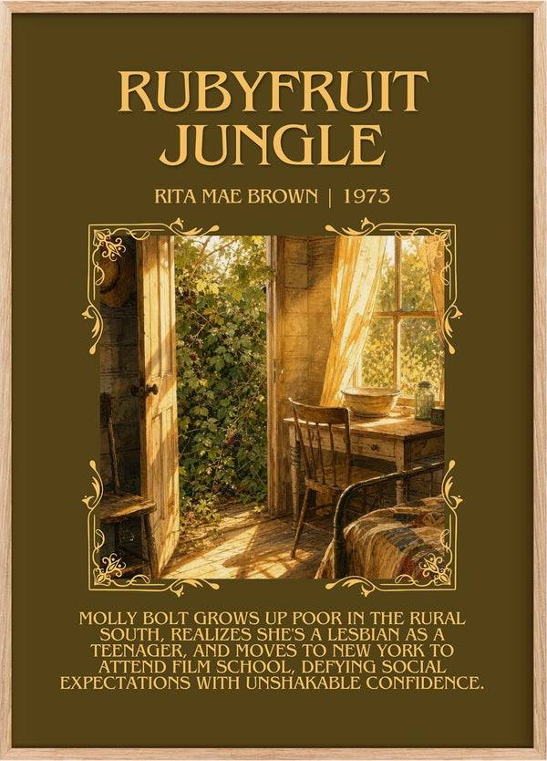 Rubyfruit Jungle Minimalist Book Poster by Rita Mae Brown