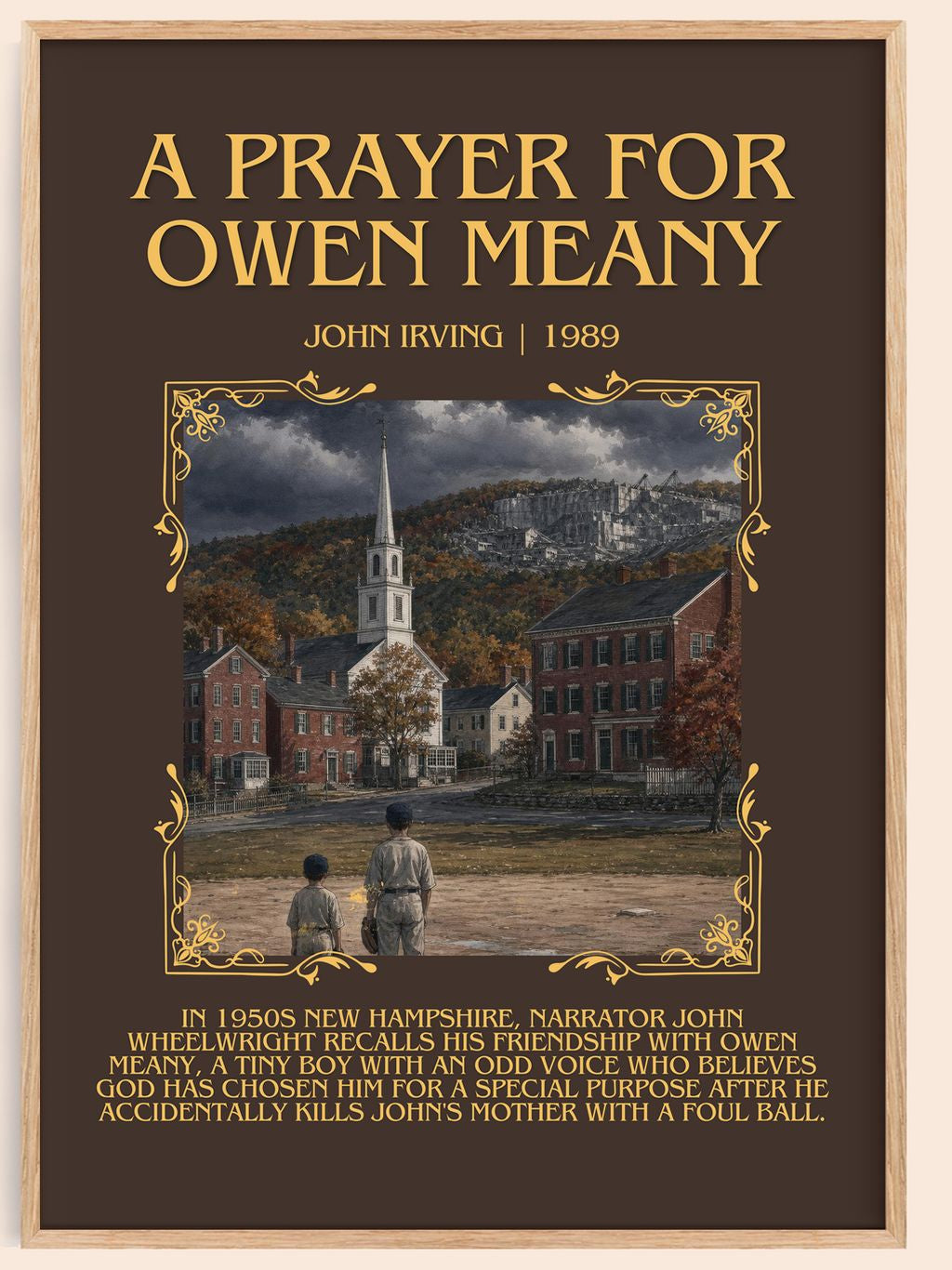 A Prayer for Owen Meany Minimalist Book Poster by John Irving – book poster