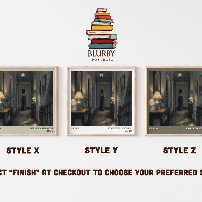 Layla literary print in frame leaning in hallway – romance wall art