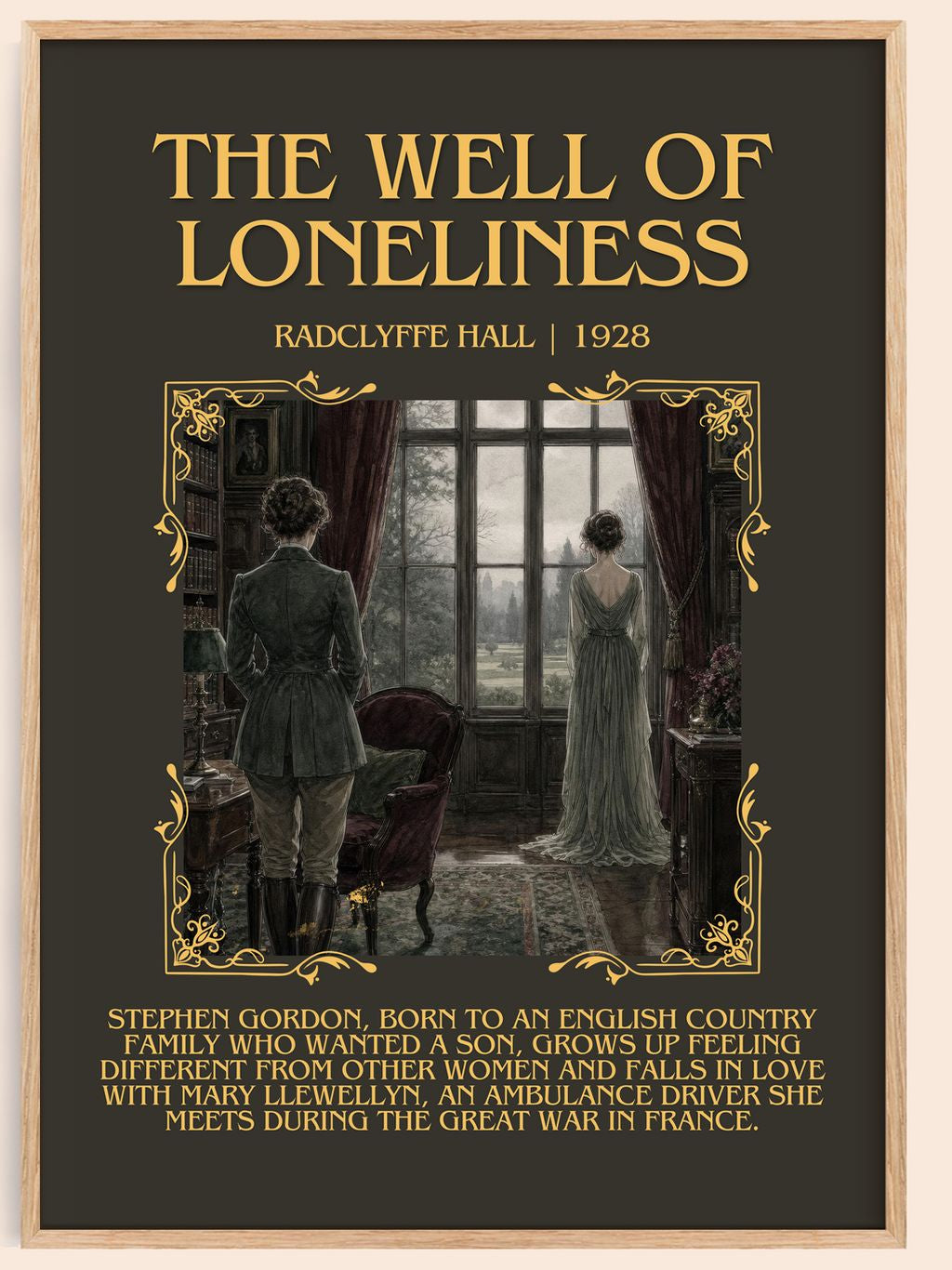 The Well of Loneliness Minimalist Book Poster by Radclyffe Hall – book poster
