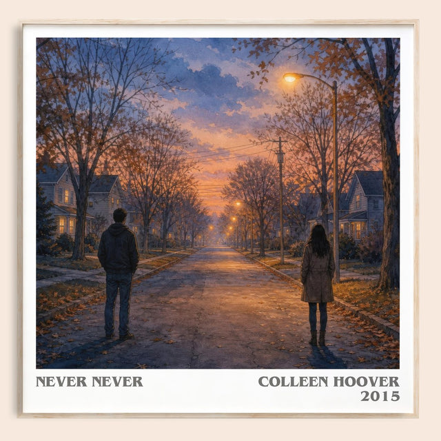 Never Never Literary Art Print by Colleen Hoover