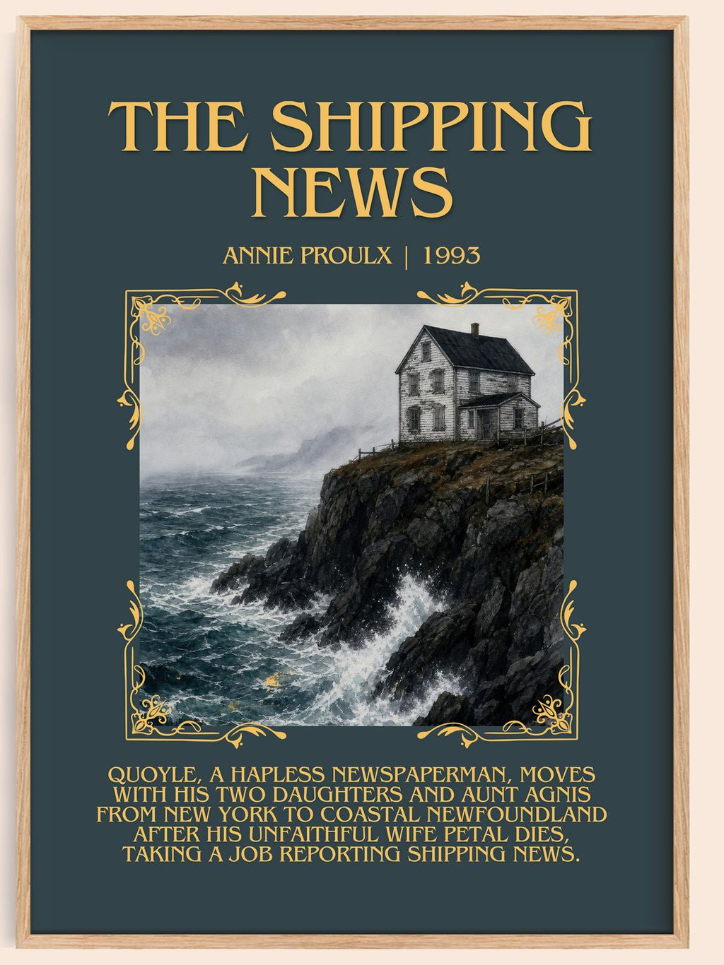 The Shipping News Minimalist Book Poster by Annie Proulx – book poster