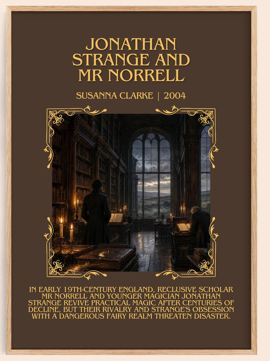 Jonathan Strange and Mr Norrell Minimalist Book Poster by S. Clarke – book poster