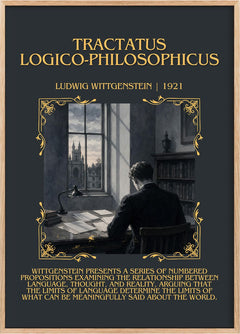 Tractatus Logico-Philosophicus Minimalist Book Poster by Ludwig Wittgenstein