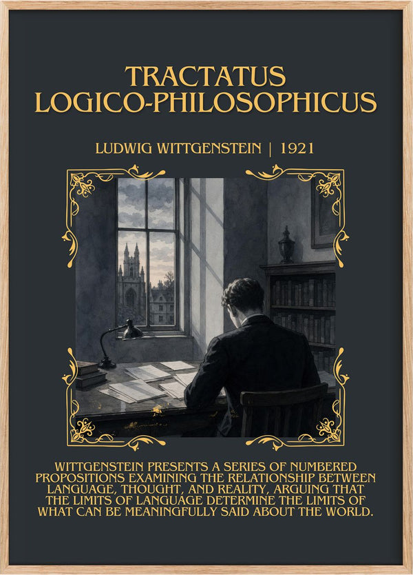 Tractatus Logico-Philosophicus Minimalist Book Poster by Ludwig Wittgenstein