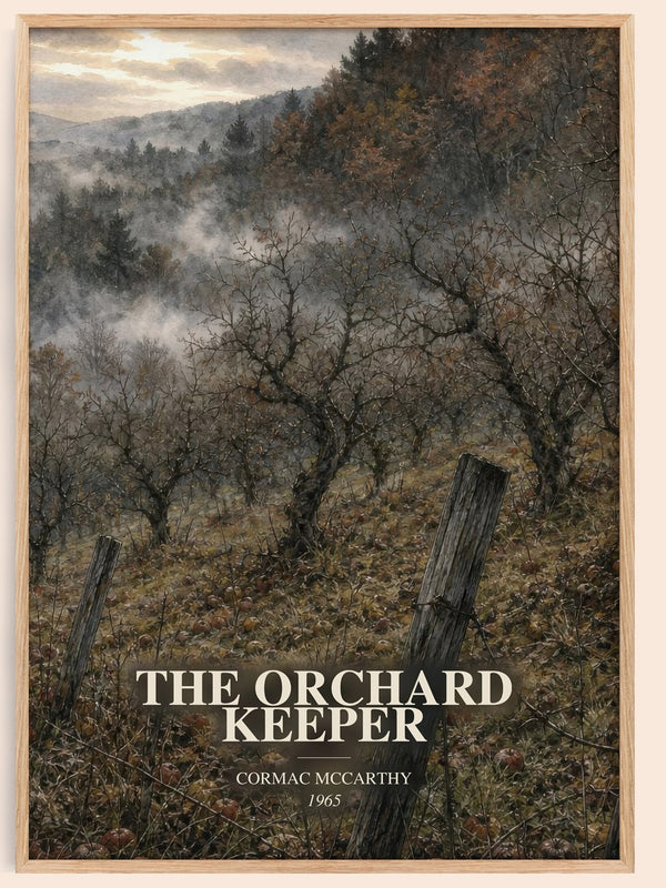 The Orchard Keeper watercolour book poster by Cormac Mccarthy – framed literary art print